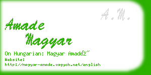 amade magyar business card